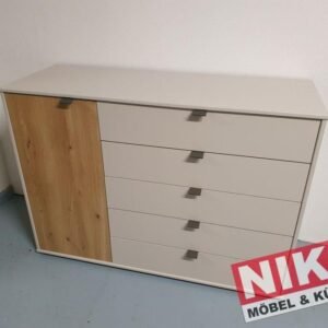 ASTI Kombikommode 120 cm Champagner/Eiche Bianco von Wiemann – – Produktansicht 1