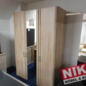 BERN Kleiderschrank 150 cm Eiche sägerau/Spiegel von Wiemann – – Produktansicht 1