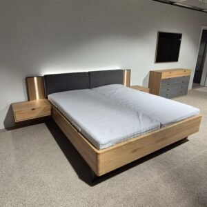 BORA-BORA Bettanlage 180 × 200 cm Eiche mit Nachtkonsolen – – Produktansicht 1