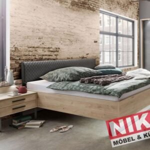 BRÜSSEL Bettgestell 180 × 200 cm Steineiche – – Produktansicht 1