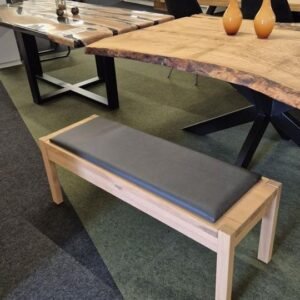CARDIFF Ankleidebank 120 cm Eiche massiv/Graphit von Wiemann – – Produktansicht 1