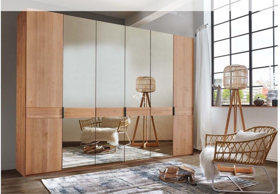 CARDIFF Kleiderschrank 300 cm Erle/Spiegel von Wiemann – – Produktansicht 1