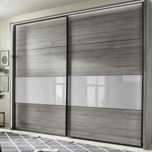 Schwebetürenschrank Texel Diamant Eiche/Gl. Schwarz Wiemann by Starmöbel – Originalfoto 1