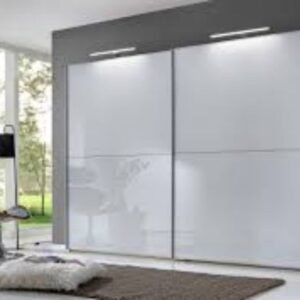 Wiemann Schwebetürenschrank Orion weiß/Glas weiß Neu OVP by Starmöbel – Originalfoto 1
