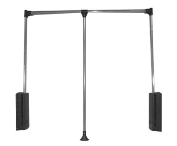 Wiemann Kleiderlift für Fachbreite 72,2–96,4 cm – Streifendekor silber-grau – 107081