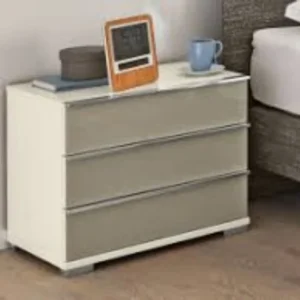 Musterring Nachtschrank SanAntonio Kieselgrau/Glas Kieselgrau Neu by Starmöbel – Originalfoto 1