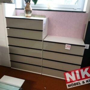 MONACO Kommode kieselgrau Glas Wiemann Ausstellungsstück by NIKO – Produktansicht 1