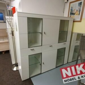 LIVA Highboard in Lack weiss matt von MWA AUSSTELLUNG by NIKO