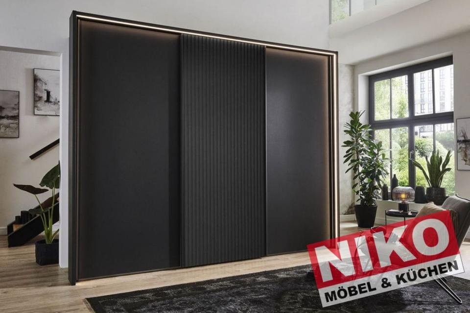 DENVER Kleiderschrank-Serie Graphit – individuell planbar – Produktansicht 1