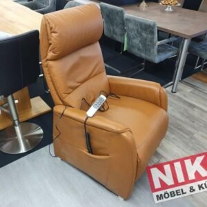 TV-Sessel elektrisch Echtleder braun Ausstellungsstück by NIKO – Produktansicht 1