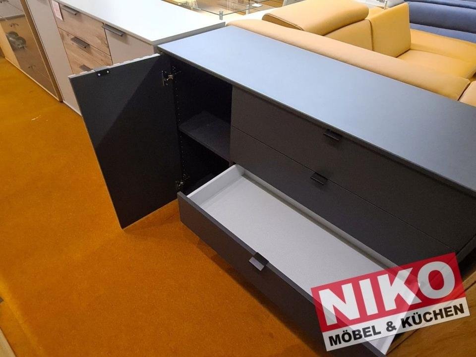 Denver Kombikommode 120 cm Graphit/Eiche Bianco – Wiemann Ausstellungsstück by NIKO