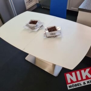 NIKO-2 Glas Esstisch 140(180)x85cm Säulenfuß by NIKO