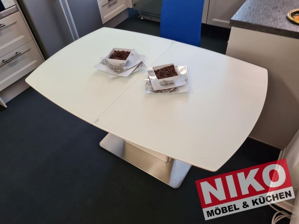NIKO-2 Glas Esstisch 140(180)x85cm Säulenfuß by NIKO – Produktansicht 1