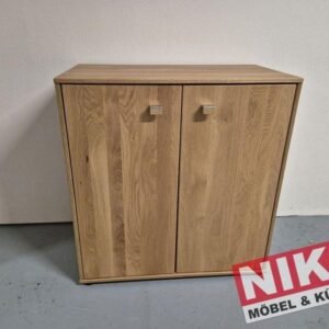 KIRUNA Herrenkommode 80 cm Eiche massiv/Eiche Dekor – Produktansicht 1