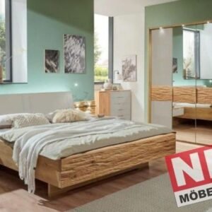 CORDOBA Bett 180 × 200 cm Eiche Bianco/Champagner – Produktansicht 1