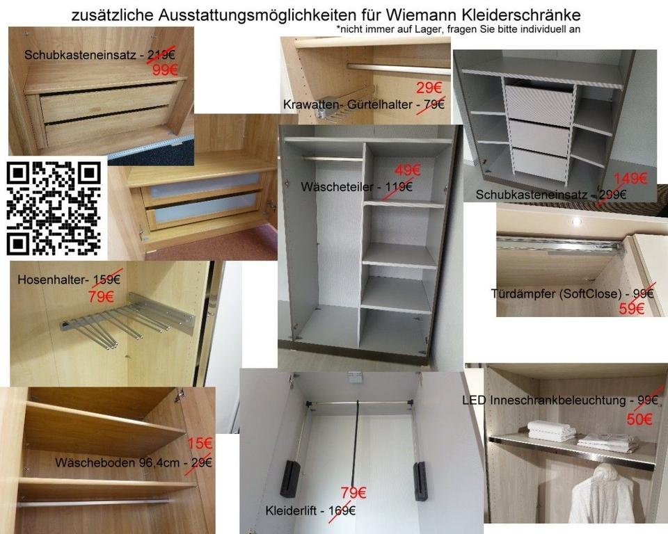 MALIBU Kleiderschrank Neu & OVP 2,5m weiß Wiemann by NIKO – Detailansicht 3