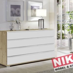 LOFT Kommode eiche bianco Glas weiß Neu & OVP Wiemann by NIKO – Produktansicht 1