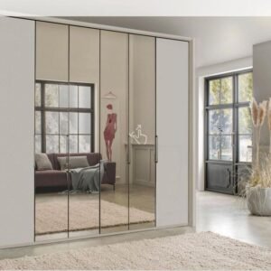 Kansas Falt-/Drehtürenschrank 250 cm Champagner/Spiegel – als Ausstellungsstück von Wiemann by NIKO