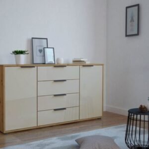 Wiemann Monaco Kommode Neu Bianco/Glas weiß by Starmöbel