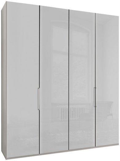 MONACO Drehtürenschrank 197,3 × 236 cm Weiß/Glas Weiß by STARMöbel
