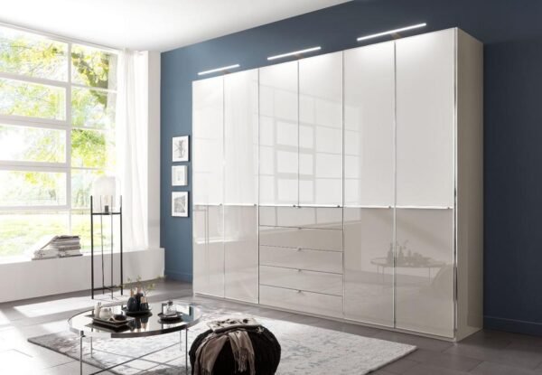 SHANGHAI Drehtürenschrank 300 × 216 cm Weiß by STARMöbel